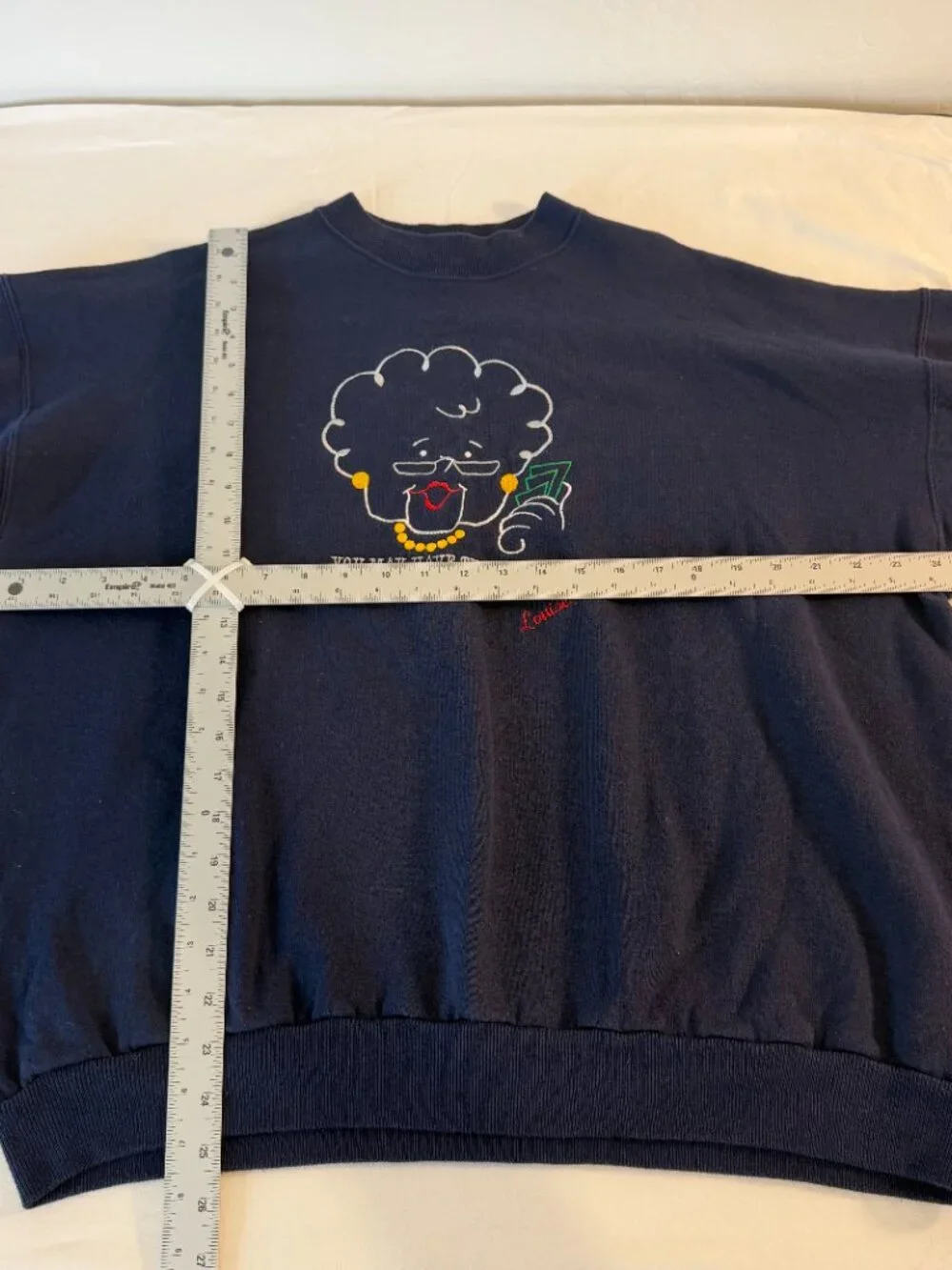 Vintage Hanes Embroidered Grandma Money Sweatshirt Adult XXL Funny Novelty